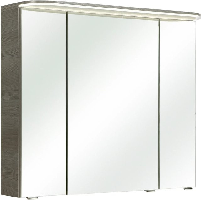 Pelipal Spiegelschrank Quantum 05 in Graphit mit Soft-Close-Türen und Wandmontage, Breite: 85,2 cm - Bild 1