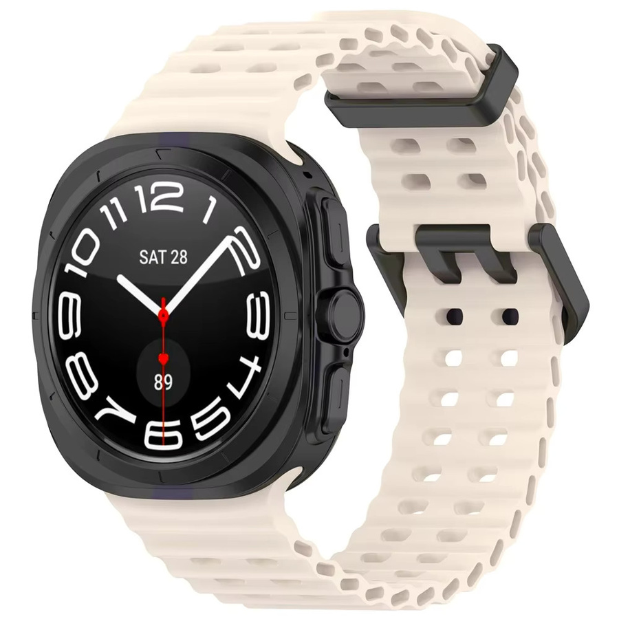 NEY Uhrenarmband Silikon, Weiß, Unisex, für Samsung Galaxy Watch Ultra 47mm - Bild 3