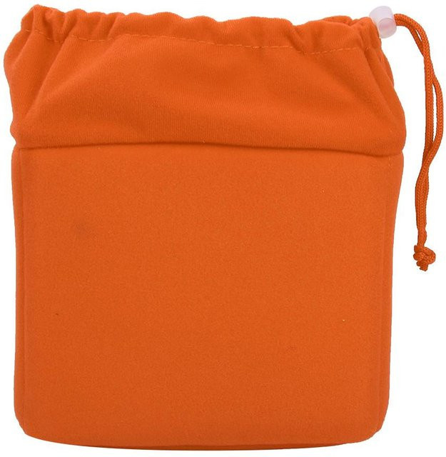 3CZY Kameraobjektiv Einsatztasche Wasserdicht und Stoßfest mit Kordelzug in Schwarz und Orange - Bild 1