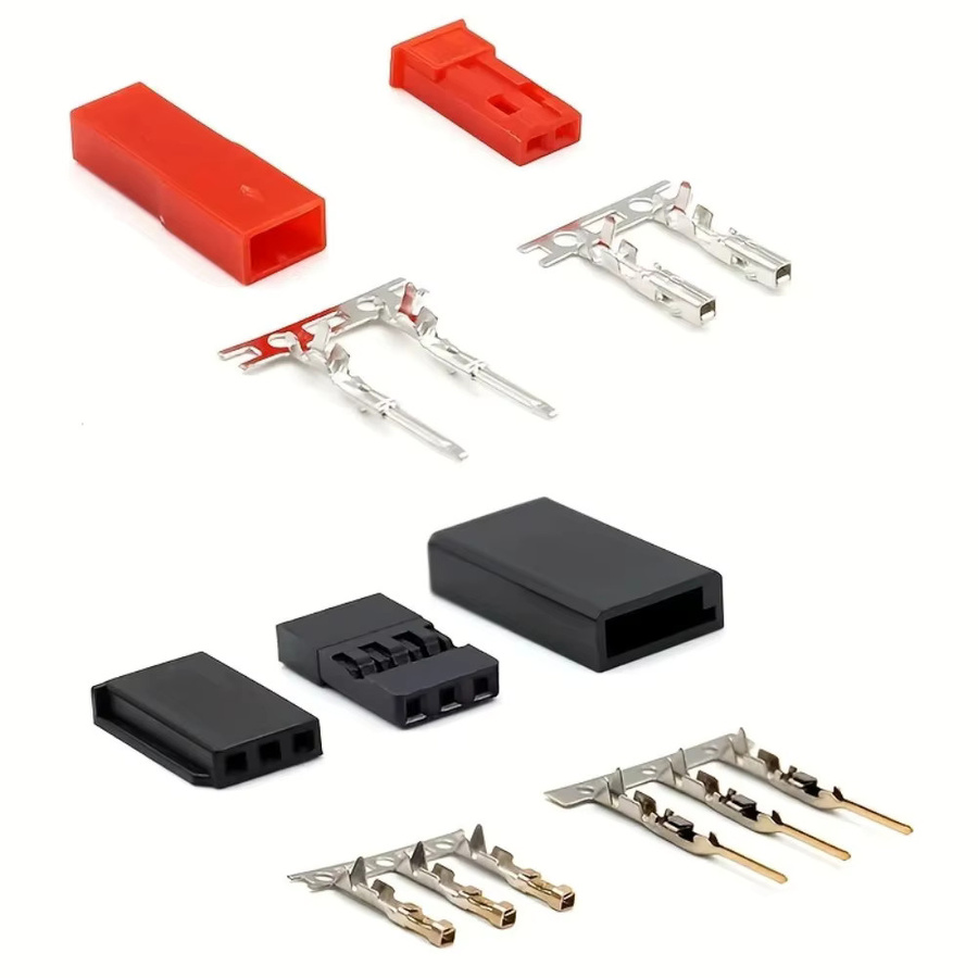Stecker Set mit 140 bis 400 Teilen, Männlich und Weiblich, 2/3 Pin Kit für JR JST SYP Futaba Jumper Kabel, Multicolor, passend für RC Roboter Flugzeug Auto und Servo - Bild 3