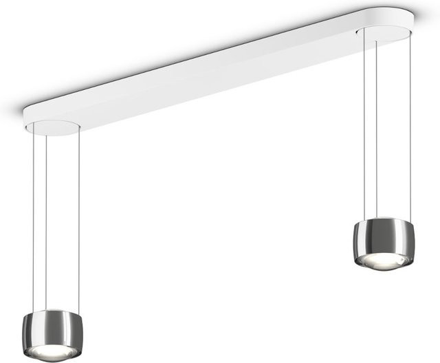 Occhio Sento sospeso due LED-Pendelleuchte in Chrom mit Linse-Ausführung, warmweißes Licht (3000K), höhenverstellbar bis max. 350 cm - Bild 1