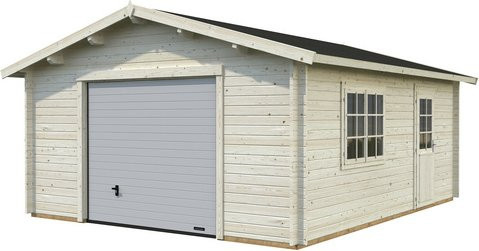 Palmako Holzgarage Roger mit Sektionaltor in Grau, B/T: 450 x 550 cm - Bild 3