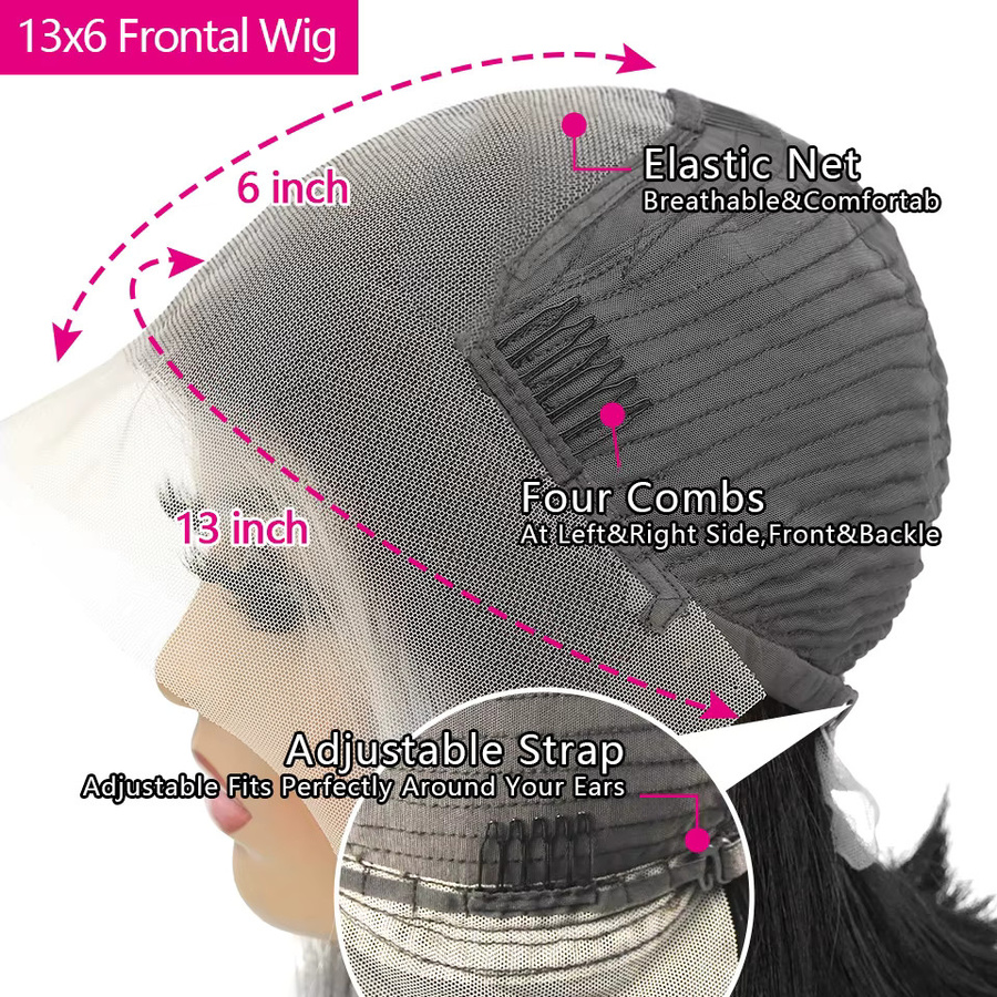 PAPYON Echthaarperücke, Brasilianisch, HD Transparente Lace Front, 200 Dichte - Bild 6