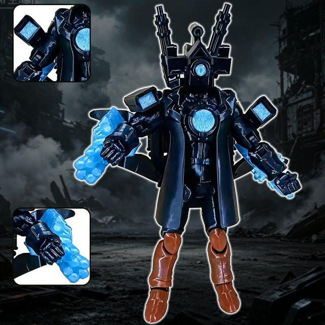 Skibidi Toilet Kamera TV-Mann Titan Actionfigur, blau, ab 14 Jahren - Bild 1