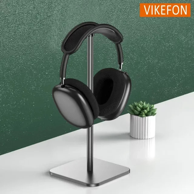 VIKEFON Kopfhörerhalter aus Aluminiumlegierung in Schwarz, kabelloser Kopfhörer-Aufhänger für Apple AirPods Max, Razer und Sony - Bild 1
