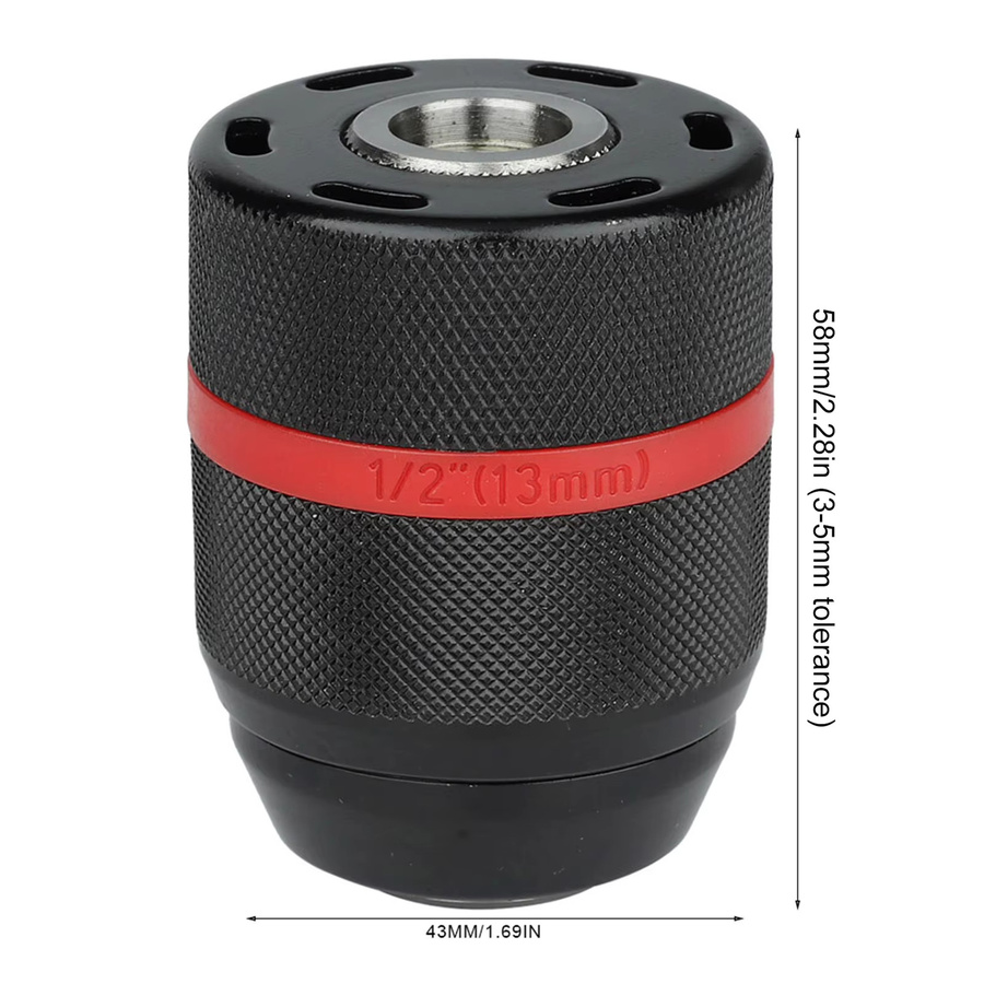 Schlüsselloses Schnellspannbohrfutter in Schwarz, 1/2-20UNF, für Spannweite 2 bis 13 mm - Bild 3