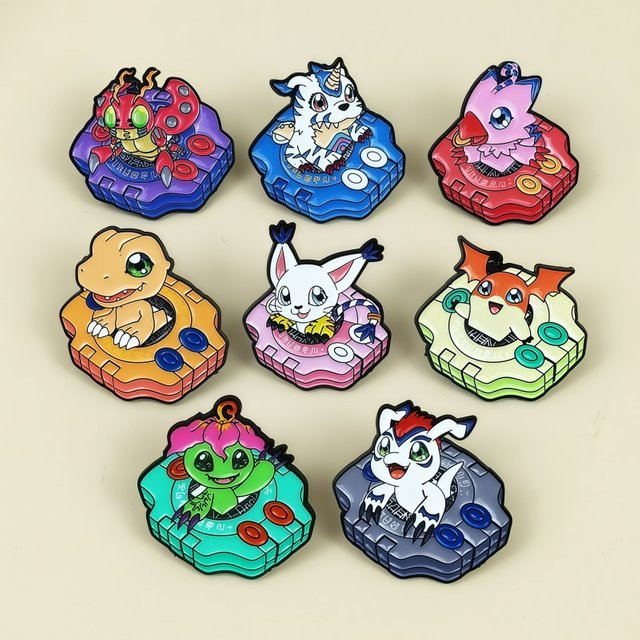 Bandai Digimon Metall-Abzeichen, kreative Brosche, Unisex - Bild 1