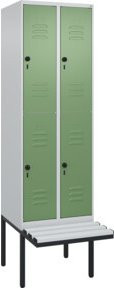 C+P Doppelstock-Spind Classic PLUS Sitzbank mit 2 Abteilen und Sicherheits-Drehriegel, B/T/H: 212,0 x 60,0 x 81,5 cm - Bild 1