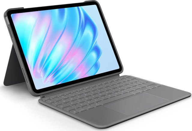 Logitech Combo Touch Tastatur und Foliohülle mit Trackpad für Apple iPad Air 11-inch (M2/M3), Oxford Gray, QWERTY - Bild 1