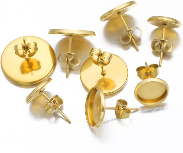 JHNBY Scheibenschweißnadeln Edelstahl, Goldfarbe, Innendurchmesser 8–15 mm - Bild 1