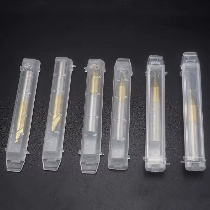 CHSYX HSS Titan Schaftfräser Gravur Kantenschneider CNC Bits für Schlüsselfräsmaschinen, Gold - Bild 2