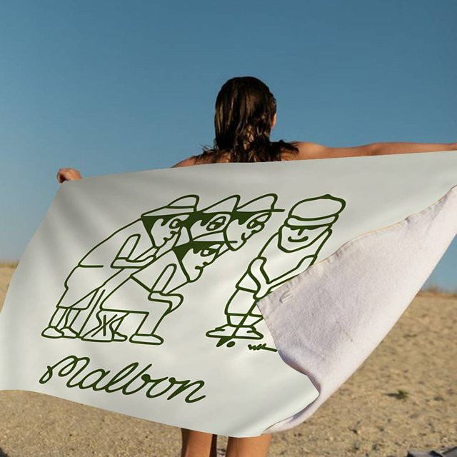 Malbon G-Golf Strandtuch für Mädchen, buntes Mikrofaser-Badetuch, sandfrei und schnelltrocknend, B/B: 76 x 182 cm - Bild 1