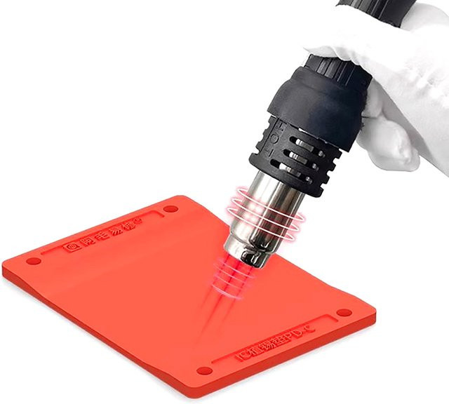 PD-C Silikonmatte für Reballing und Planting Tin, hitzebeständig und rutschfest, magnetische Plattform für CPU-IC-BGA-Schablonen, Farbe: Rot - Bild 1