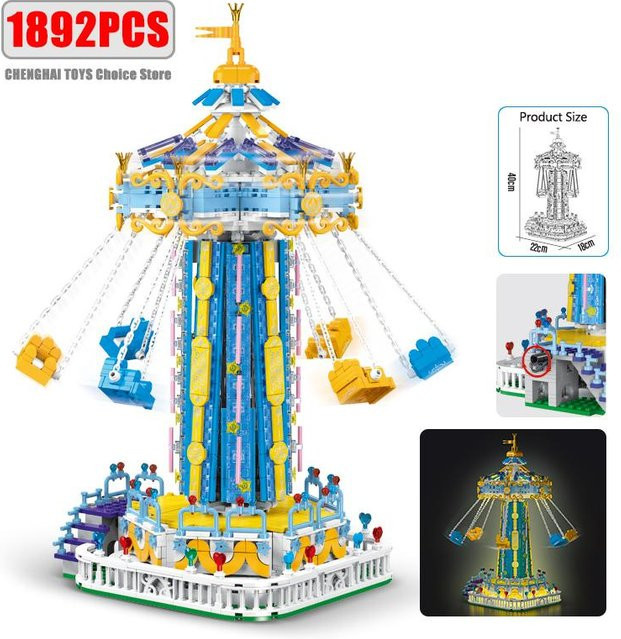 Linyi toy Bausteine Freizeitpark Gebäude 1892 Teile bunt - Bild 1