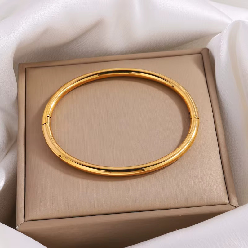 ZAKOL Manschettenarmband Edelstahl, Gold, Damen - Bild 1