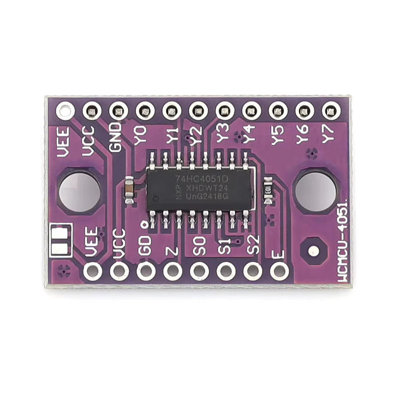 Stlxy CD4051 8-Kanal digital gesteuerter elektronischer Schalter Multiplexer 74HC4051 in Lila für Arduino - Bild 3