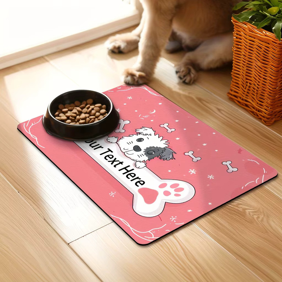 VIKAMA Hundefuttermatte aus Kieselgur in Pink, rutschfest und schmutzabweisend, B/T/H: 30 x 30 x 30 cm - Bild 2