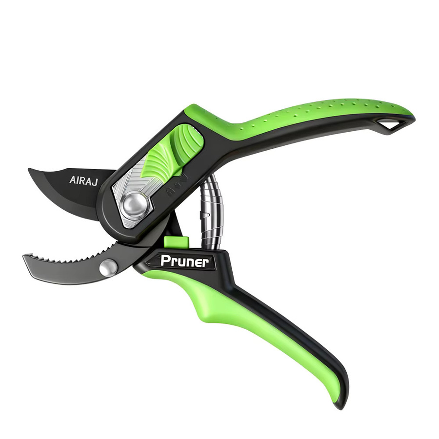 AIRAJ Gartenschere mit Sk5 Trimmer Blade, Dual Adjustment für Totholz und lebende Äste, Farbe: Grün - Bild 7