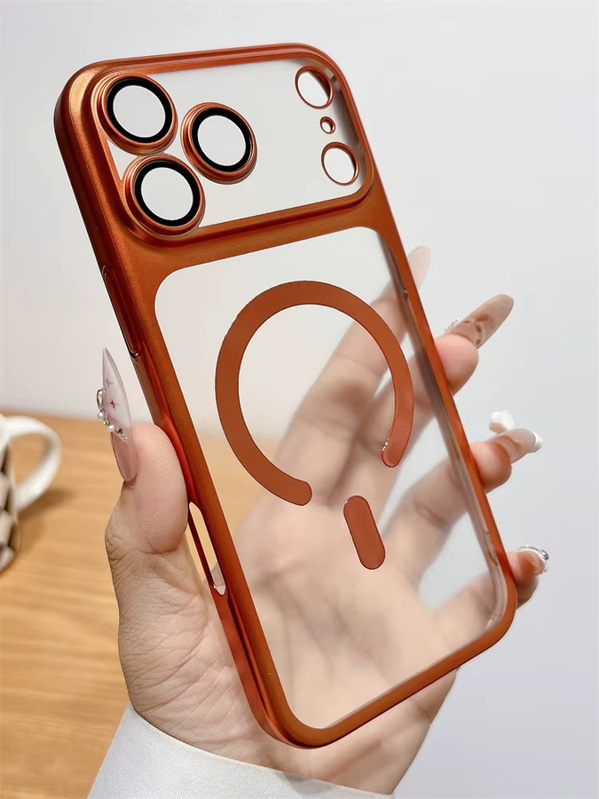 SUNWARD Magnetische Hülle für iPhone mit MagSafe-Kompatibilität und Linsenschutz, Transparent Grau - Bild 4