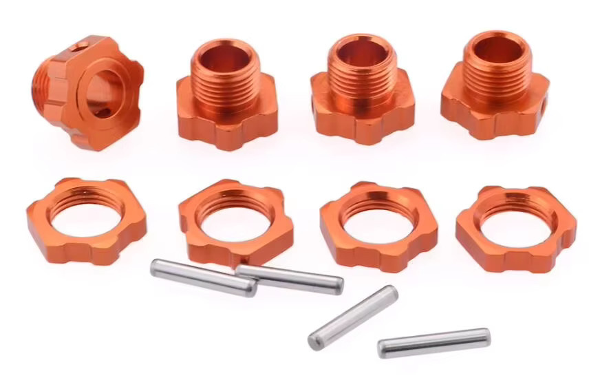 ZD Racing Adapter Latch 8068 Metall 17mm Sechskant-Radnabenadapter, 1:8, Orange, Zubehör - Bild 2