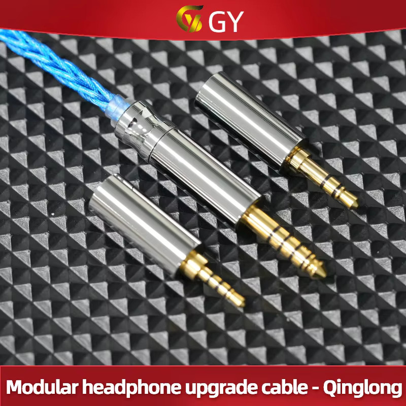 GY HiFi HiFi-318 Modulares Upgrade-IEM-Kabel mit abnehmbarem 3-in-1-Stecker MMCX/IE900 in Blau - Bild 2