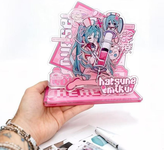 Bandai Hatsune Miku Acryl-Standfigur, 2-teiliges Set, Zubehör - Bild 1
