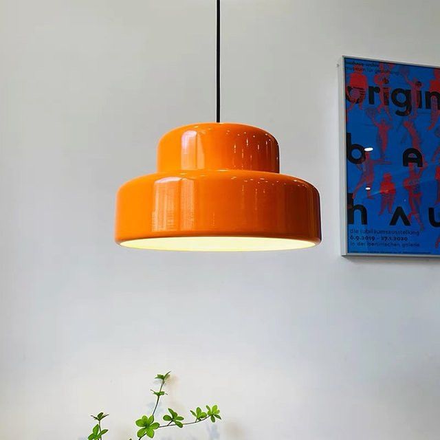 Claeted Pendelleuchte Bauhaus Modernes Glas in Orange - Bild 1