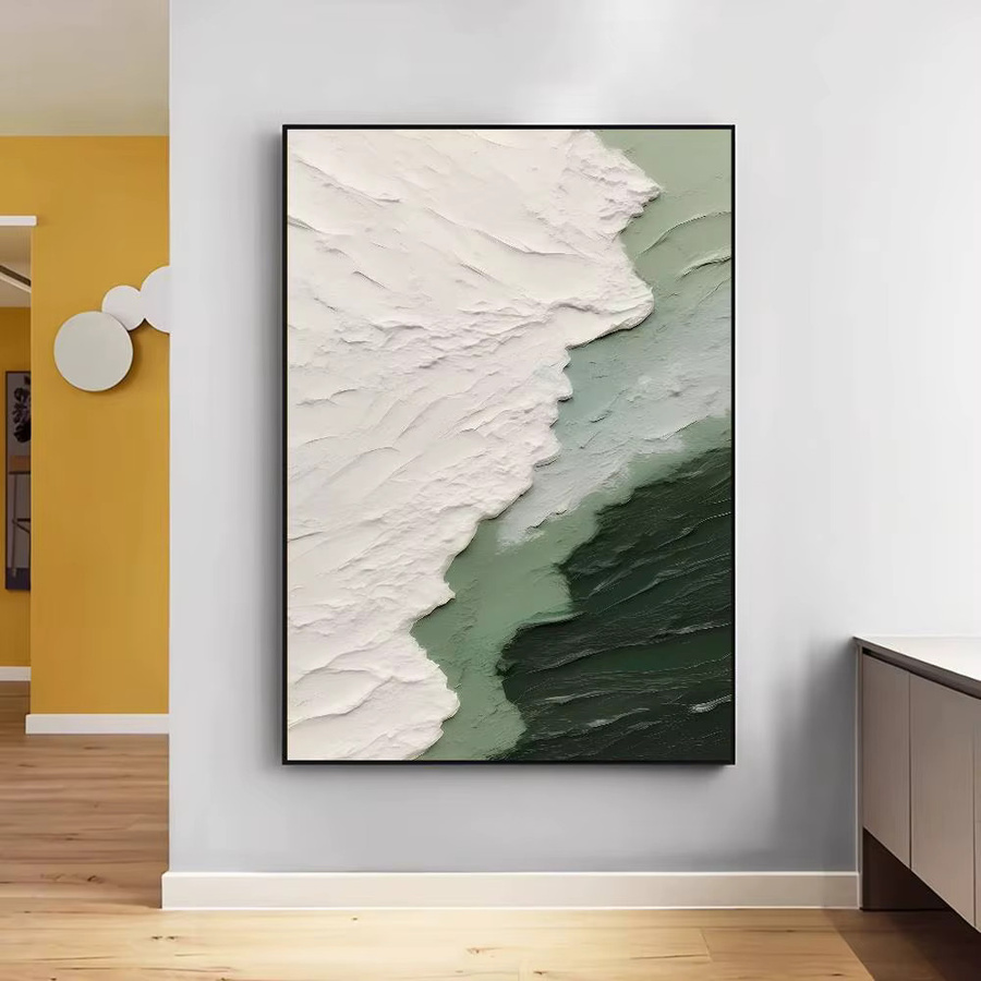 Moetch Abstrakte Wandaufkleber in Gold und Grün, minimalistisches Design als selbstklebendes Poster für deine Wohnzimmer- oder Bar-Dekoration - Bild 4