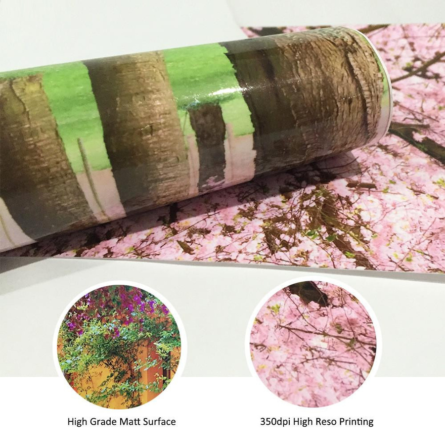 Selbstklebende Kühlschrankfolie mit buntem Blumenmuster von Sticker House, Vinyl-Kühlschrankaufkleber für Küchenmöbel, Breite: 60 cm, Höhe: 180 cm - Bild 1
