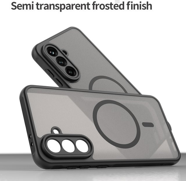 Transparente magnetische Handyhülle für Samsung Galaxy S24 S25 FE Ultra Plus A16 A26 A36 A56 A17 A07 5G in Blau, matte Hartschale - Bild 1