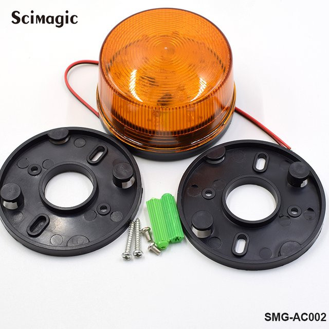 Signal-Stroboskop-Blinkleuchte Scimagic-RC in Orange für Schwenk- und Schiebetoröffner, LED-Tor-Blinklicht Alarmlampe DC 12V oder 24V - Bild 1