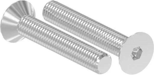 FeNau Senkkopfschraube aus Edelstahl M10x60 mit Innensechskant, Farbe: Silber - Bild 1