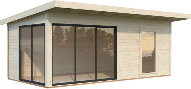 Palmako Gartenhaus Andrea Slide aus Fichtenholz in Braun, Pultdach, B: 595 cm, T: 300 cm, H: 264 cm - Bild 1