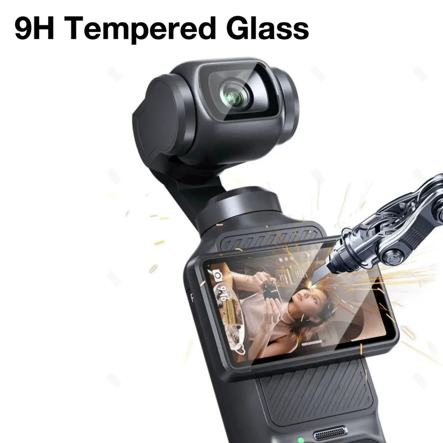 DJI OSMO Pocket 3 und Pocket 2 Displayschutzfolie aus gehärtetem Glas mit AR-Beschichtung, transparent und blendfrei - Bild 4