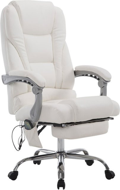 TPFLiving Bürostuhl Pacira-N mit Massagefunktion aus Kunstleder in Creme/Beige - Bild 1