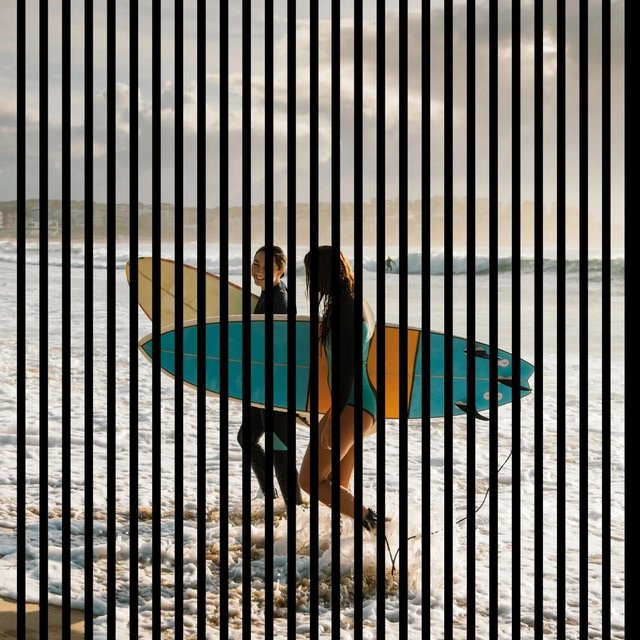 FN Acustico Akustikplatte Surf 1 in Bunt mit modernem Design aus PET und MDF, B/H/T: 113,3 x 199,5 x 1,9 cm - Bild 1
