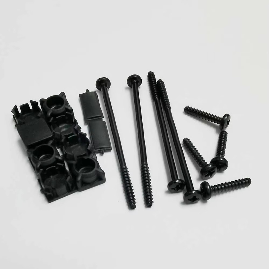 xunbeifang Ersatzteil-Set für PS2 3W Spielekonsole in Schwarz mit Schrauben, Staubschutz und Gummiabdeckungen für Knöpfe - Bild 2