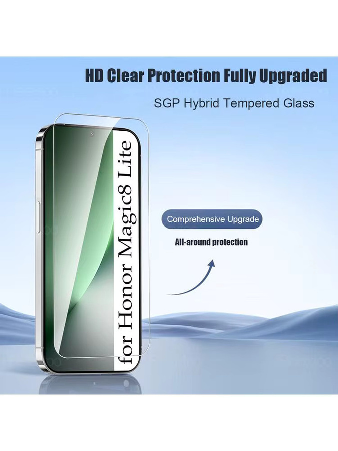 2er-Set Honor Magic8 Lite Displayschutzfolie aus gehärtetem Glas, transparent - Bild 6