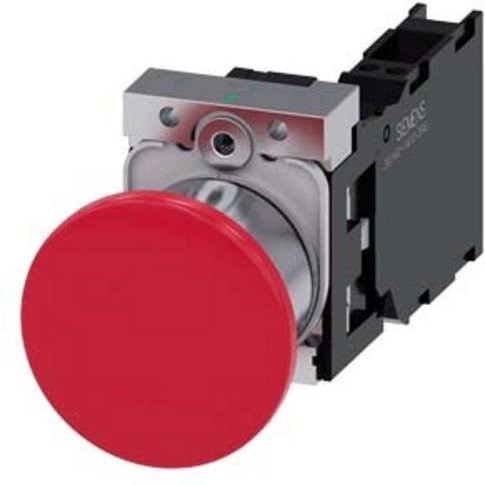 Siemens Pilzdrucktaster 3SU1150-1BA20-3FA0 in Rot aus Metall - Bild 1