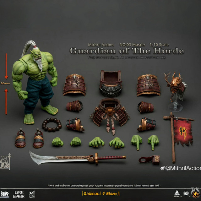 Miyin Studio Warcraft III Ancient Orc 03 Master Blade Master BM Actionfigur, Maßstab 1:10, ab 14 Jahren - Bild 1