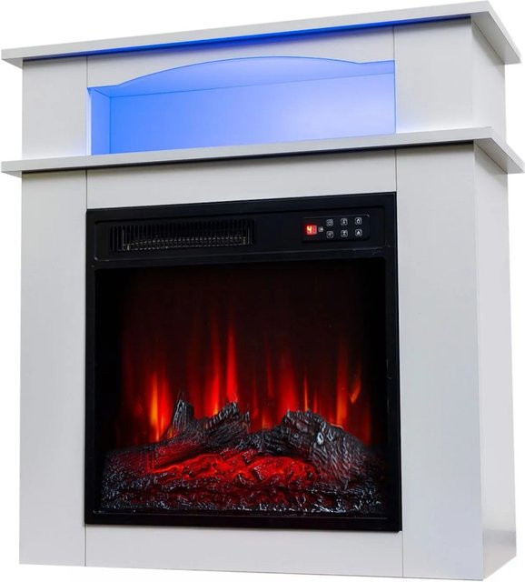 HOMAVO Elektrokamin mit Schrank in Weiß, 900W/1800W, B/T/H: 75 x 72 x 30 cm - Bild 1