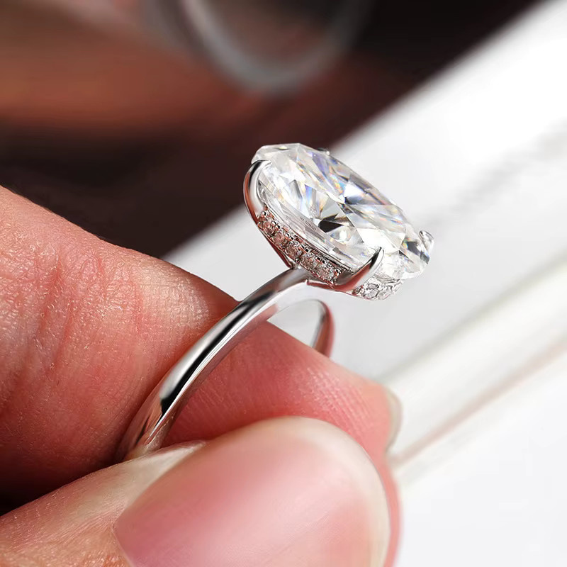 FEOBUR Verlobungsring, Moissanit, 925 Silber, Damen - Bild 4