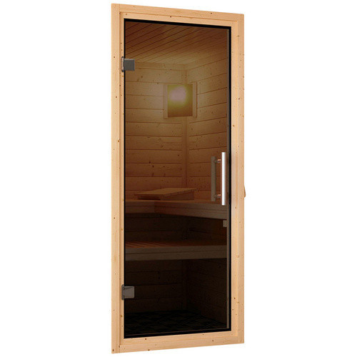 Karibu Sauna Talsen für 3 Personen aus Fichte in Beige ohne Ofen B: 198 cm, T: 196 cm, H: 170 cm - Bild 2