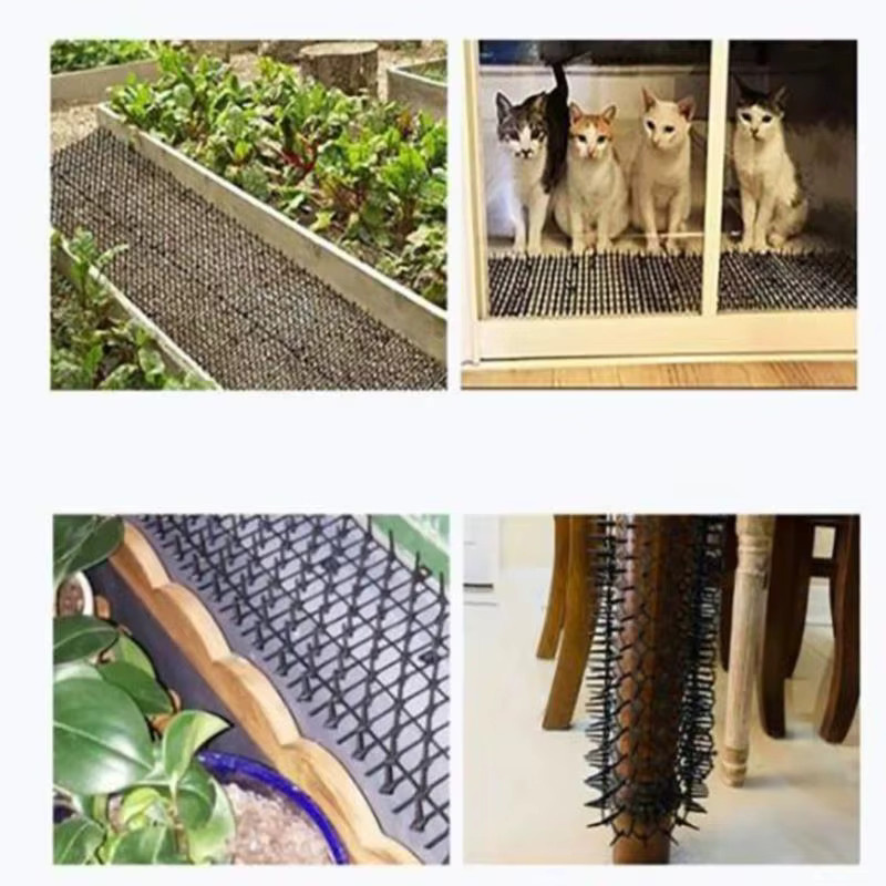 Schutzmatte aus Kunststoff mit Spikes zur Abwehr von Katzen und Hunden in Schwarz, B/T: 21,0 x 16,0 cm - Bild 2