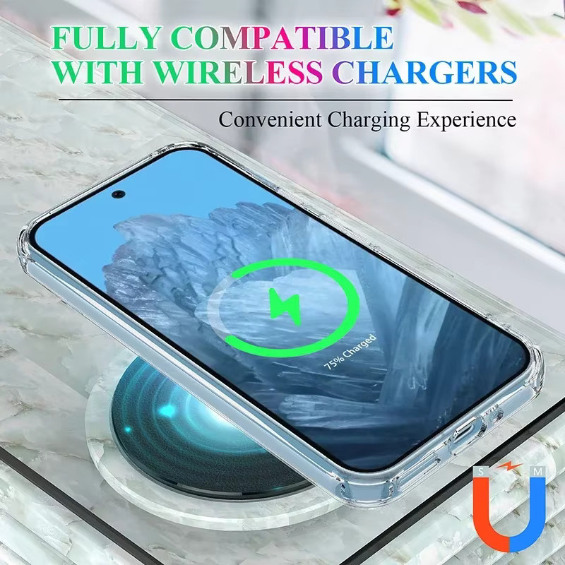 MagSafe Magnetische Hülle für Google Pixel 10 Pro XL 9 8 7 Ultra Slim Crystal Transparente TPU Schutzhülle - Bild 3