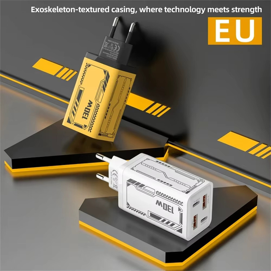USB PD Schnellladegerät mit 130 W und 4 Ports inklusive USB Typ C und QC3.0 Reise-Wandadapter für iPhone, Samsung und Xiaomi - Bild 3