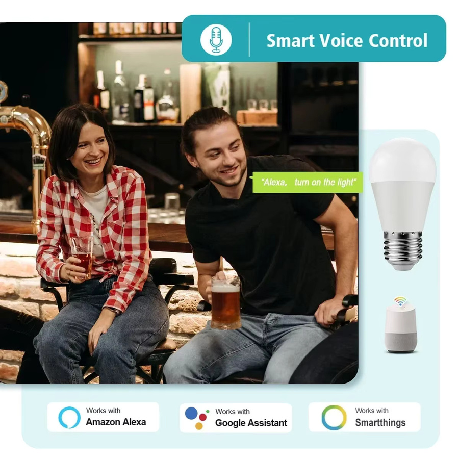 Tuya Smart RGB LED-Birne dimmbar mit WiFi Kompatibel mit Alexa und Google Home E27 - Bild 2