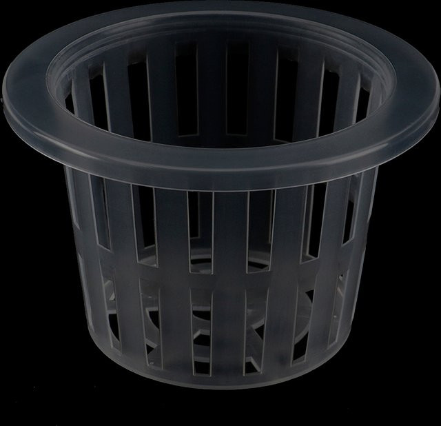 10 Stück Hydroponik Netztöpfe aus Kunststoff in Schwarz für Pflanzen und Setzlinge - Bild 1