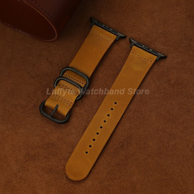 Uhrenarmband luffyte Echtleder, Vintage, Herren - Bild 1
