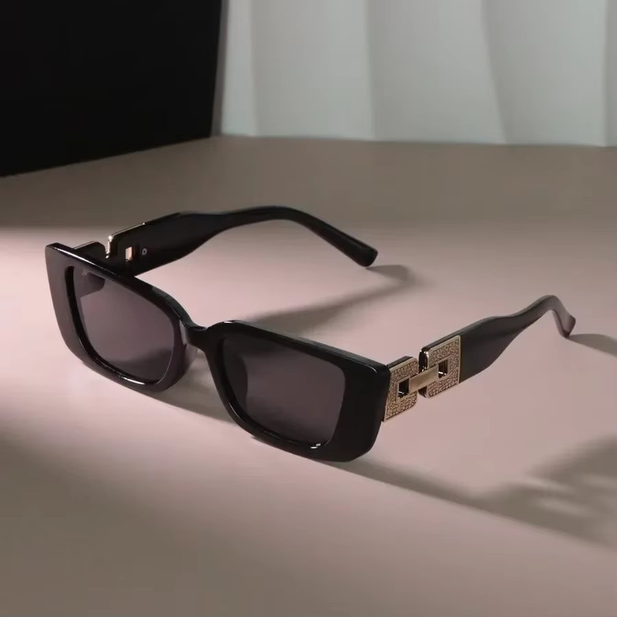 CAIPAI Sonnenbrille Cat Eye, Vollrand, Kunststoff, Damen, Schwarz, Beige - Bild 2